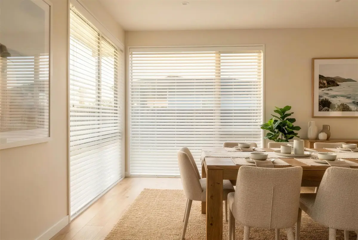 Faux wood venetian blinds